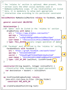 SMADL  - code snippet